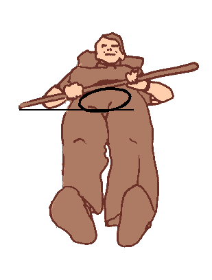 Pelvic alignment test: Pelvis looking right